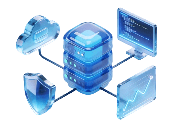 Serveur connecté au cloud, à la sécurité, au code et aux analytics